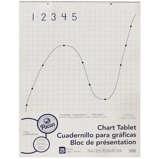Pacon&#xAE; Grid Rule Chart Tablet, 24&#x22; x 32&#x22;, 25 Sheets